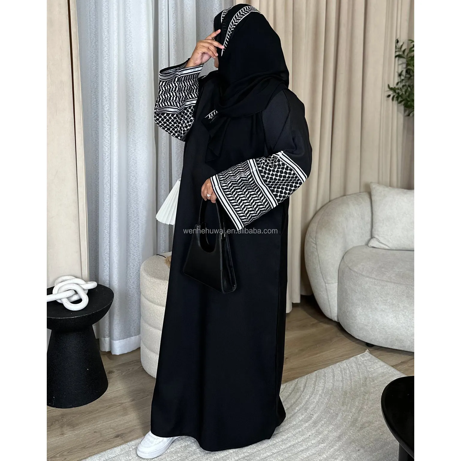 कस्टम इस्लामिक मध्य पूर्व अरब फ़िलिस्तीन केफ़ियेह पोशाक