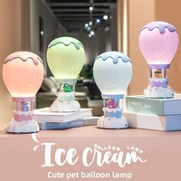 Lampe de bureau mignonne en forme de ballon pour animaux de compagnie, style minimaliste moderne, alimentée par USB, rechargeable, portable, veilleuse de chevet pour chambre et bureau