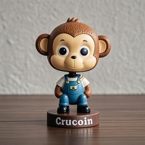カスタマイズされた動物モデルモンキー画像ボブルヘッド人形樹脂素材は、家庭用家具の装飾に使用できます