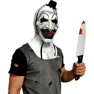 หน้ากากตัวตลก Terrifier Art Clown ของ SINSEN ทำจาก PVC อุปกรณ์เสริมสำหรับชุดฮาโลวีนสำหรับผู้ใหญ่ ทั้งชายและหญิง เหมาะสำหรับคอสเพลย์สุดหลอน - Product Image 2