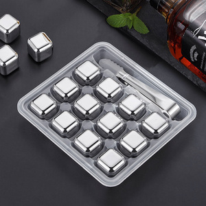 Reusable Stainless Steel Square Ice <b>Cube</b> for Wine Whiskey or Drinks - Product Image 4