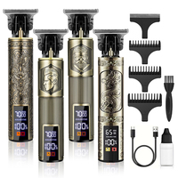 Tondeuse à barbe électrique pour homme, lame en acier en forme de T, recharge USB, corps en plastique