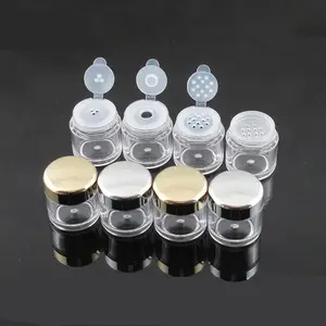 5g 5ml Kunststoff Kunststoff Gold Silber Glitter Pulver Flasche loser Puder kosmetische Gesichts creme Behälter