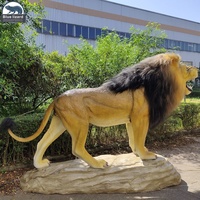 Modèle d'animal réaliste grandeur nature, animatronique, simulation d'animal télécommandé, lion à vendre