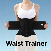KSY Faja Reductora para Adultos con Soporte Lumbar en U, Postparto, Ajustable, Antideslizante, de Poliéster, Cinturón Abdominal Básico