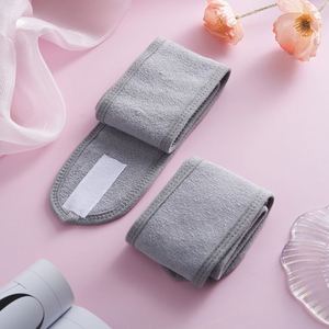 Bandeau de lavage du visage réglable en velcro unisexe, en polaire double couche, absorbant, pour spa, maquillage, gym et sport - Product Image 5