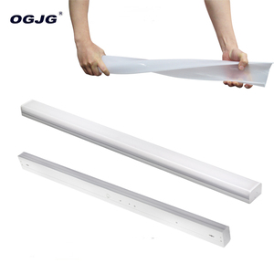 Trong Nhà Thương Mại Hiện Đại Hành Lang Tuyến Tính Đèn Ống Kính PC Trần Ống Ánh Sáng Lịch Thi Đấu On/Off Cảm Biến Chuyển Động <span class=keywords><strong>LED</strong></span> Batten Chiếu Sáng - Product Image 1