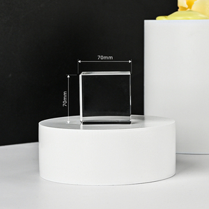 Hızlı kargo toptan 70*70*70mm şeffaf temizle <span class=keywords><strong>Paperweight</strong></span> K9 3D kristal küp boş kristal gravür için - Product Image 5