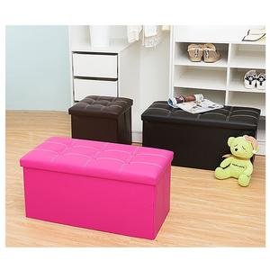Tabouret de salon minimaliste en similicuir noir, boîte pliante, <span class=keywords><strong>banc</strong></span> de rangement pour <span class=keywords><strong>chaussures</strong></span> - Product Image 1