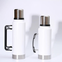Thermos en acier inoxydable 316 de grande capacité, bouteille d'eau chaude sous vide pour la maison, thermos portable avec poignée pour l'extérieur