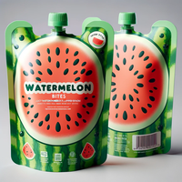 Vente en gros pochette à bec verseur de jus personnalisée de 100ml 200ml sac support de liquide en plastique
