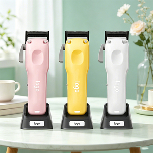 Tondeuse à cheveux professionnelle sans fil avec moteur brushless de haute qualité et base, personnalisable avec votre logo - Product Image 1