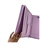 PU cuir fermeture éclair conférence Document ensemble dossier Sublimation imprimé en cuir porte-documents portefeuille dossier pour tablettes ordinateurs