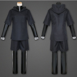 BAIGE Nouveau <span class=keywords><strong>Tokyo</strong></span> <span class=keywords><strong>Ghoul</strong></span> Kaneki Ken Manteau Noir à Capuche Short Uniforme Vêtements de Sport Anime Cosplay Costumes Chemise-Manteau - Product Image 4