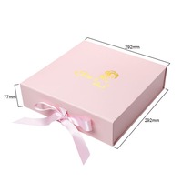 Boîte cadeau en carton pour perruque, avec ruban et doublure en satin, personnalisable selon la demande