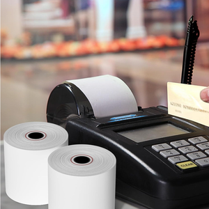 Papier de caisse enregistreuse de haute qualité 57X40mm 80X80mm monocouche 100% rouleau de papier thermique en pâte de bois pour imprimante thermique - Product Image 6