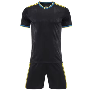 Jersey Latihan Sepak Bola Lengan Pendek Kustom Berkualitas Tinggi, Seragam Kain Poliester Elastis Bernapas yang Dapat Dipersonalisasi, Unisex - Product Image 3
