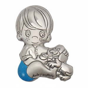 Scultura BLAZON - Bambino con Cane Dimensioni 29x38mm - Product Image 2