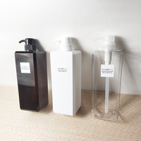 Grand distributeur en plastique de 1000ml pour salle de bains d'hôtel bouteille pulvérisateur à pompe pour lotion gel douche désinfectant pour les mains détergent à lessive