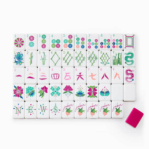 Custom Pink American Crystal Luxury <b>Mahjong</b> Tiles Durable Water Resistant Game Gift for Singapore Japan Malaysia - Product Image 3