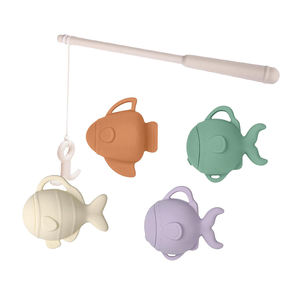 Novo Conjunto de Brinquedos de Pesca para Banho de Bebê 2026, Brinquedo de Pesca para Banheira de Silicone de Grau Alimentício Sem Mofo para Crianças, Brinquedos Flutuantes para Banheira Sem BPA - Product Image 1