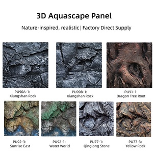 Decoratieve 3D Drakenstenen Kleur Golfplaat 3D PU Achtergrondplaat <span class=keywords><strong>Aquarium</strong></span> Visbak Landschapsdecoratie Moderne Woonkamer - Product Image 2