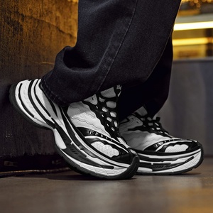 Zapatillas deportivas casuales personalizadas para hombre, con plataforma, de malla y cuero, para mujer, a la moda, para correr y caminar - Product Image 3
