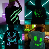 Hoodie graphique Halloween squelette lumineux dans le noir en coton molletonné surdimensionné avec logo d'entreprise