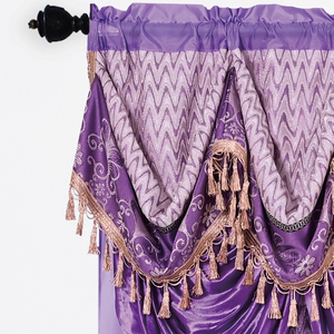 Rideaux vintage violette à fenêtre plate, panneaux, de style chinois, pour salon, jupe, vente en gros - Product Image 6
