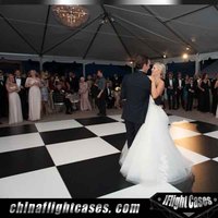 Tuiles portatives noires et blanches de plancher de danse de mariage de RK
