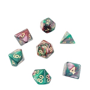 Juego de dados de metal DND de plástico mágico, juego de mazmorras y dragones personalizados, poliédricos, 20 lados, doble multicolor, 7 - Product Image 5