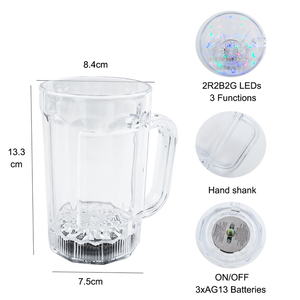 <strong>Wholesale</strong> 16 oz Glass Beer Mug with LED Light Custom Printed Logo Promotional Party <strong>Supplies</strong> - Product Image 4