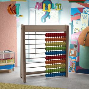 مجموعة حاسبة خشبية متعددة الوظائف بـ 10 صفوف لتعليم الرياضيات للأطفال - Product Image 1