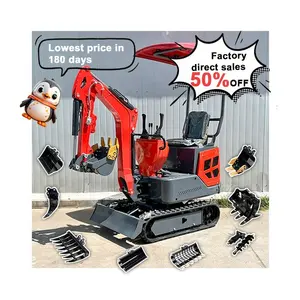 Free Shipping Chinese New Excavator Manufacturer 1 Ton Mini Hydraulic Digger Machine