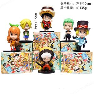 (En gros) Figurines d'action miniatures en PVC de l'anime japonais DBZ Luffy, 6 pièces/ensemble, boîte de reliure, pour la décoration - Product Image 4