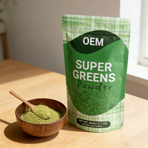 ผงซุปเปอร์ฟู้ดสีเขียว OEM/ODM ผงซุปเปอร์กรีน ผงผักออร์แกนิกผสม ผงน้ำผักสดสำหรับดื่มทุกวัน ผงสมูทตี้ผัก - Product Image 5