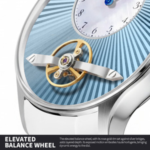 Montres mécaniques automatiques de luxe pour hommes Verre saphir Acier inoxydable Bracelet en caoutchouc Personnalisation du logo Marquage Montre-bracelet OEM - Product Image 4