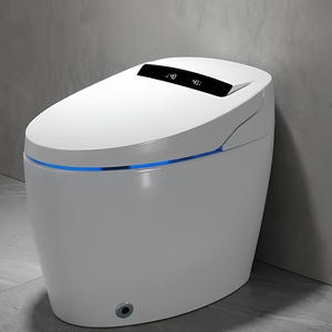 Toilette intelligente haut de gamme sans réservoir avec capteur au pied, chasse d'eau automatique, siège de bidet chauffant, lumière de nuit LED, pour salle de bain et hygiène. - Product Image 1