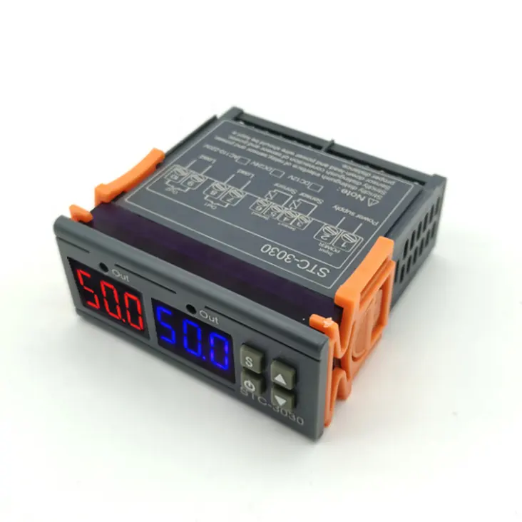 Moniteur d'humidité du sol STC-3030 contrôle numérique de la température et de l'humidité avec 2 capteurs