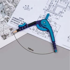 Boussole mathématique stationnaire de <span class=keywords><strong>dessin</strong></span> mesurable en plastique multifonctionnel de haute qualité <span class=keywords><strong>avec</strong></span> <span class=keywords><strong>crayon</strong></span> - Product Image 4