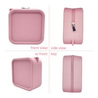 Porte-monnaie en silicone unisexe, mini pochette portable avec fermeture éclair, mignon pour les enfants et les femmes, résistant à l'eau, écologique
