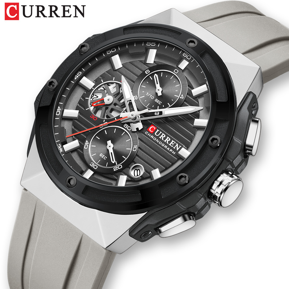 Curren 8462 Quartz Men's Wristwatch with Luminous Dial, Alloy Case