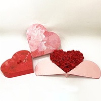 INUNION Kotak Rangkaian Bunga Hari Valentine yang Indah dan Elegan, Kotak Hadiah Cinta Romantis untuk Festival & Acara Spesial