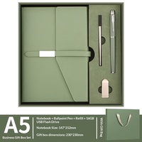 Corporate Deluxe Personalisiertes Notizbuch-Stift-USB-Set für Kunden-Treueprogramme Firmengeschenkset