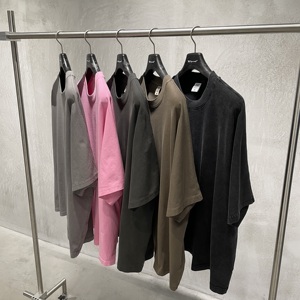 Camiseta de Manga Corta para Hombre, 310g, Teñida con Pigmentos, Lavado Vintage, Corte Batwing - Product Image 2