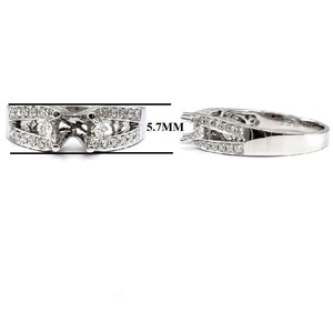 KOK Meilleure Vente Bonne Qualité 18k Or Blanc Massif Diamant Naturel Fine Jewellery Semi Mount Pour 0.4cts Bague de Fiançailles pour les Femmes - Product Image 2