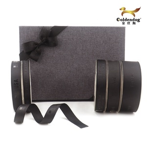 Mafolen <span class=keywords><strong>Factory</strong></span> Eco-friendly 6-100mm personalizzato nero in rilievo stampato nastro in Grosgrain Logo 3D morbido per confezione regalo - Product Image 2