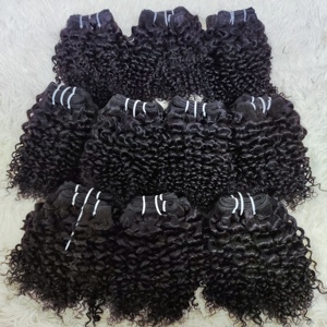 Letsfly 40 pièces 12 pouces Cheveux bouclés crépus 9A Brésiliens vierges 100% naturels Extensions de tissage en gros - Product Image 1