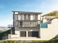 Villa modulaire de luxe à ossature acier, résistante aux intempéries, facile à assembler, style moderne, avec un design spacieux