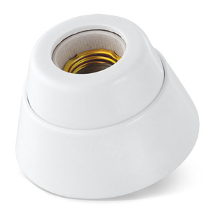Portalámparas de cerámica E27, blanco, ideal para lámparas de mesa y de techo, resistente al calor para un uso seguro. - Product Image 1